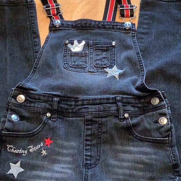 Wonder Nation Chasing Stars Overalls Girls 12 - Picture 6 of 14